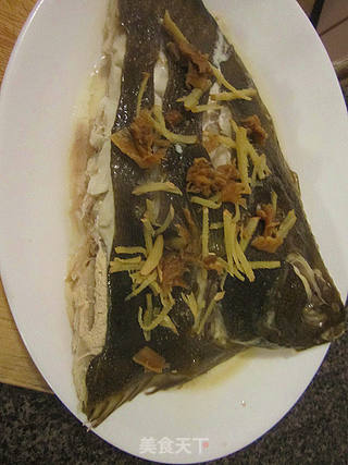 冬菜蒸左口鱼的做法步骤:5