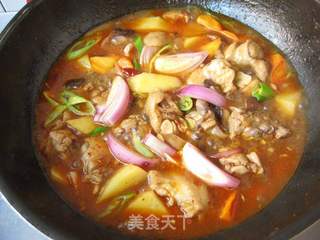 味道劲爆—韩国辣煮鸡的做法步骤:12