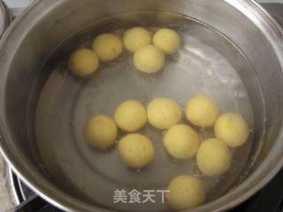 驱寒润肠—红薯圆子姜糖水的做法步骤:7