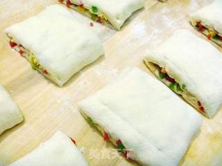 【简单制作的花样饼大全】尖椒鸡蛋发面饼的做法步骤：15