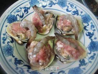 鲜虾肉糜嵌文蛤的做法步骤:3