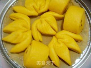 南瓜双桃馒头的做法步骤：9