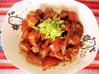 不用火也能做的私房笋干红烧肉的做法步骤:10