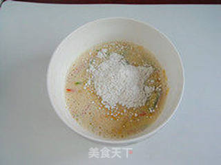 金黄诱人—南瓜双椒鸡蛋饼的做法步骤:5