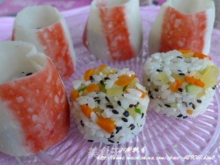 【花样寿司】----蟹棒寿司的做法步骤:8