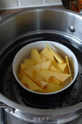 秋天的金瓜牛肉饭——无油版超香蒸制美食的做法步骤:5