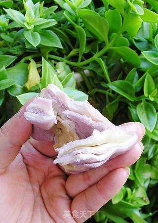 千层紫薯双色鲜肉饼的做法步骤:20