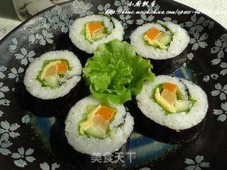 【花样寿司】----生菜沙拉寿司的做法步骤:8