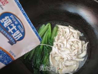 鸡脯扒小白菜的做法步骤：8