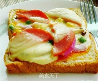 轻松10分钟早餐也能享受到批萨的美味-----吐司小批萨的做法步骤:6