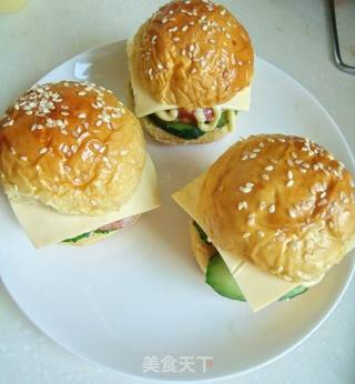给你一整天活力的早餐------芝士猪排小汉堡的做法步骤:6