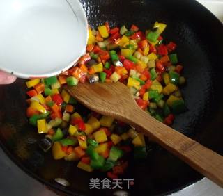 上班族也可以轻松享受色香味俱全的---叉烧五彩饭的做法步骤:8