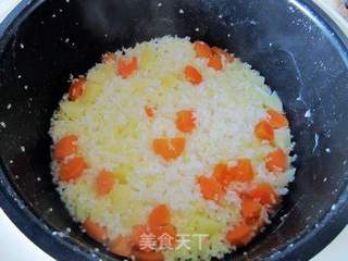 宝贝的最爱---胡萝卜土豆饭的做法步骤:6