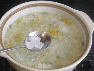 薄荷金银花粥的做法步骤:5