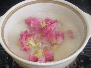 木芙蓉花糯米粥的做法步骤:5