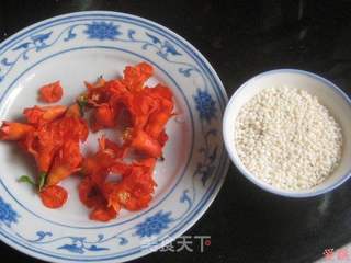 石榴花糯米粥的做法步骤：1