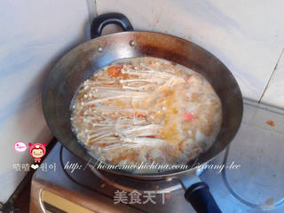 秋日里暖暖的韩式海鲜豆腐汤~的做法步骤:6