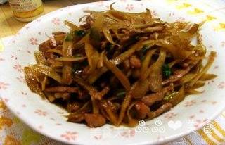 牛蒡牛肉丝的做法步骤:7