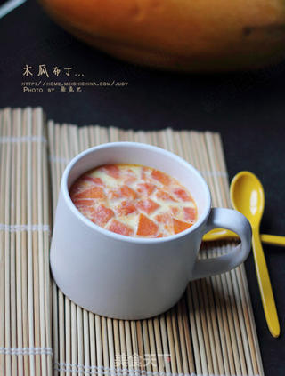 木瓜布丁---让你爱不释手的甜品的做法步骤:11