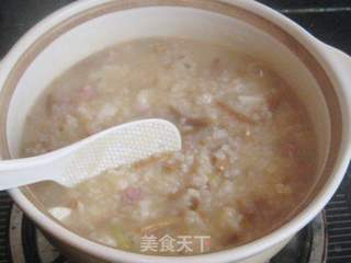 黄花菜咸肉粥的做法步骤:7