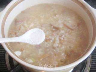 黄花菜咸肉粥的做法步骤:8