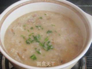 黄花菜咸肉粥的做法步骤:9