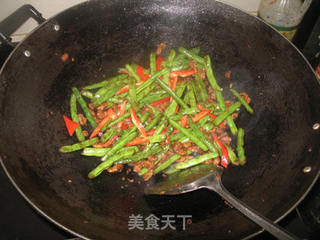 肉末炒四季豆的做法步骤:6