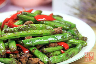 肉末炒四季豆的做法步骤:7