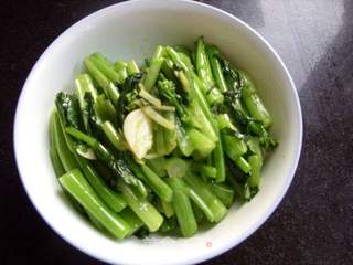 青红椒炒广东菜薹的做法步骤：7