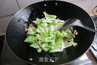 腊肉炒瓢儿白的做法步骤:6