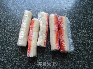【蟹肉棒沙拉酱寿司】的做法步骤:8