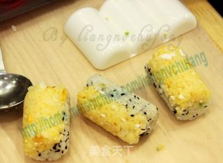 日式双色绝味海苔造型饭团的做法步骤:14