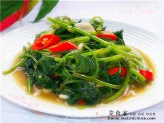 家常菜肴@@长寿菜~~清炒番薯叶的做法步骤：8