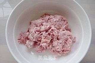 鸡毛菜肉丸汤的做法步骤:3