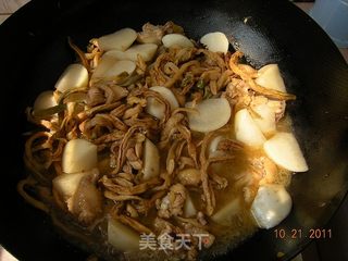 东北乱炖——萝卜萝卜干炖鸡肉的做法步骤:4
