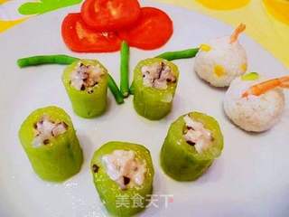 黄瓜的瘦身秘密---蒸酿黄瓜的做法步骤:8