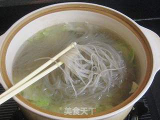 粉丝白菜大虾煲的做法步骤:4