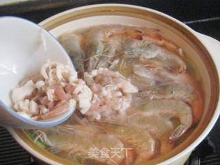 粉丝白菜大虾煲的做法步骤:8