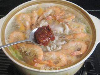 粉丝白菜大虾煲的做法步骤:9