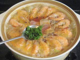 粉丝白菜大虾煲的做法步骤:10