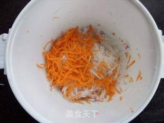 菜鸟也能做绵软可口的--------------------萝卜丝糊塌子的做法步骤:3