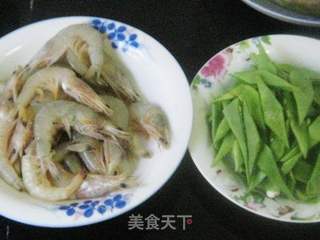 长扁豆炒白条虾的做法步骤：1