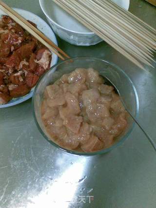 微波炉烤串的做法步骤：2