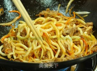生炒三鲜乌冬的做法步骤:9