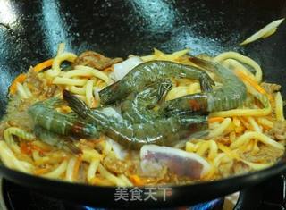 生炒三鲜乌冬的做法步骤:11