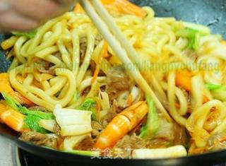 生炒三鲜乌冬的做法步骤:15