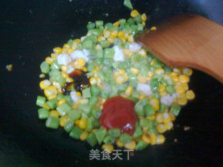 玉米四季豆的做法步骤：5