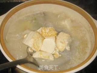 海鲈鱼头豆腐汤的做法步骤:8
