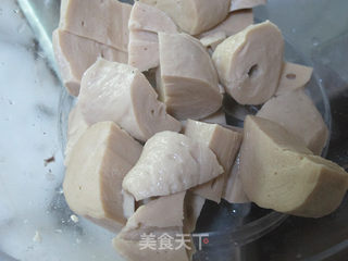 莲藕烧面筋的做法步骤:3