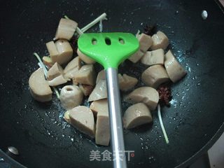 莲藕烧面筋的做法步骤:6